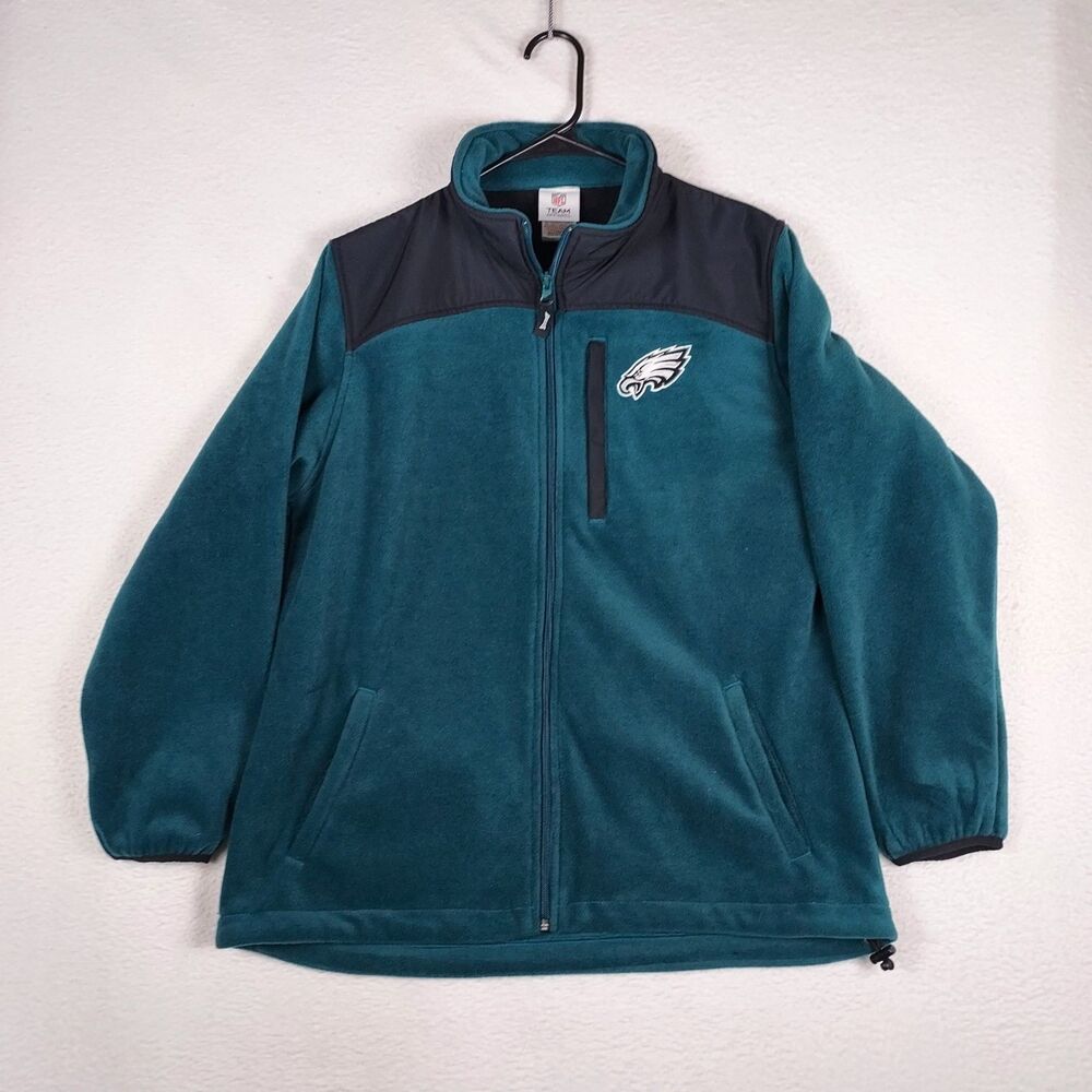 Philadelphia Eagles Men’s Large Full Zip Fleece Jacket NFL Team Apparel